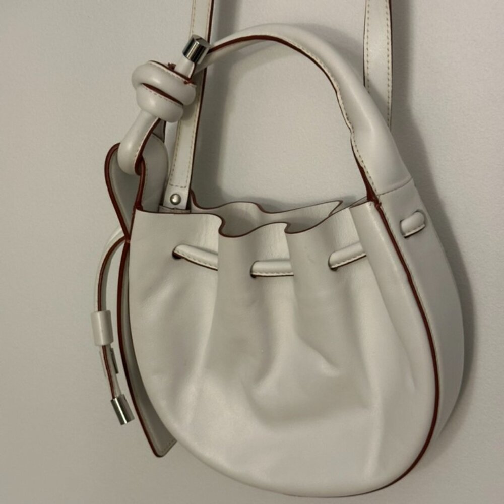 Behno Ina Mini Crossbody Bag - White/Terracotta | Nappa Leather - Picture 6 of 16